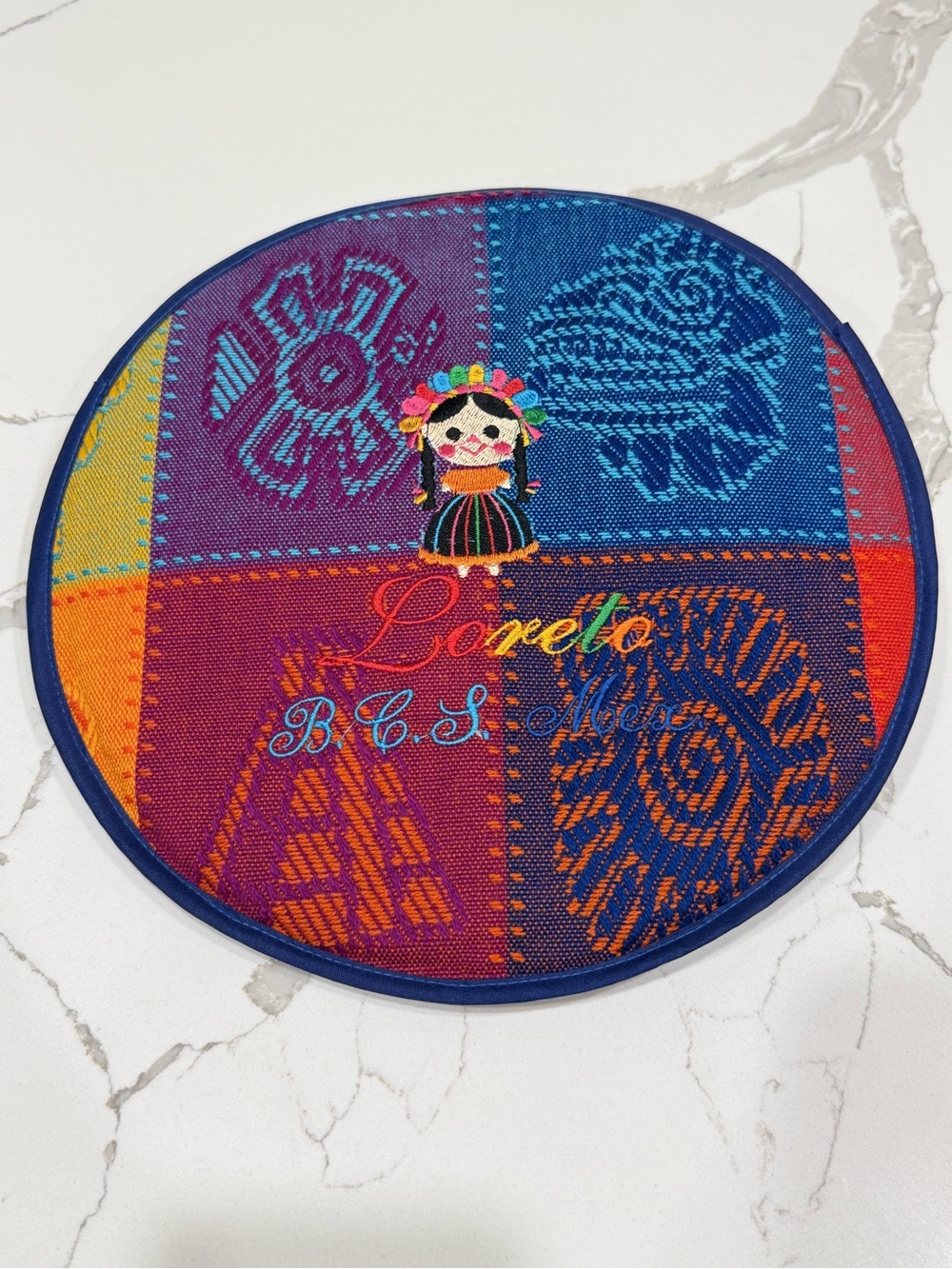 Artisan Handmade Loreto, Mexico Tortilla Warmer Pouch. Two available